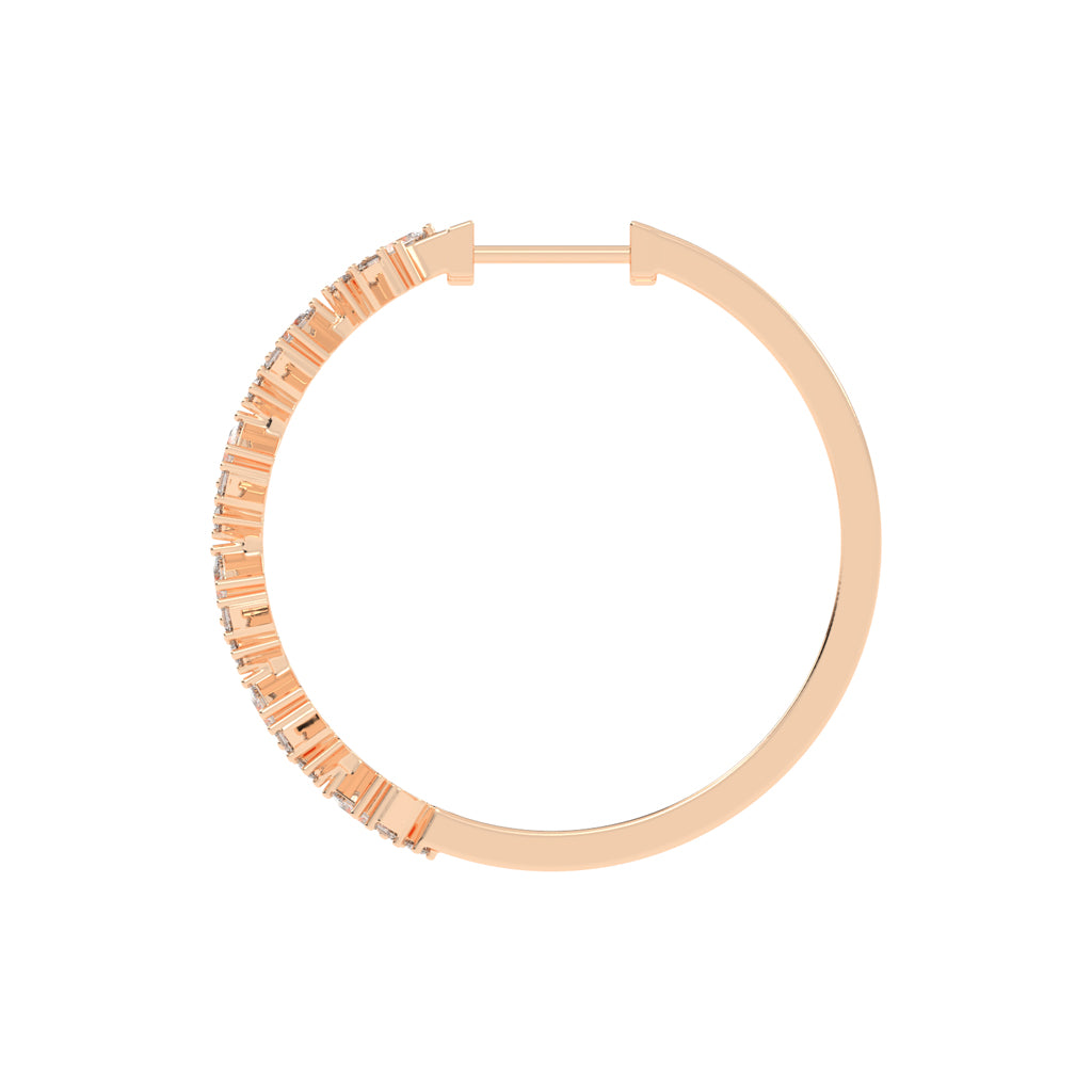 Mosaic Allure Diamond Hoops Earrings