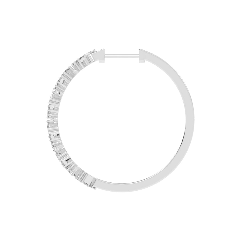 Mosaic Allure Diamond Hoops Earrings