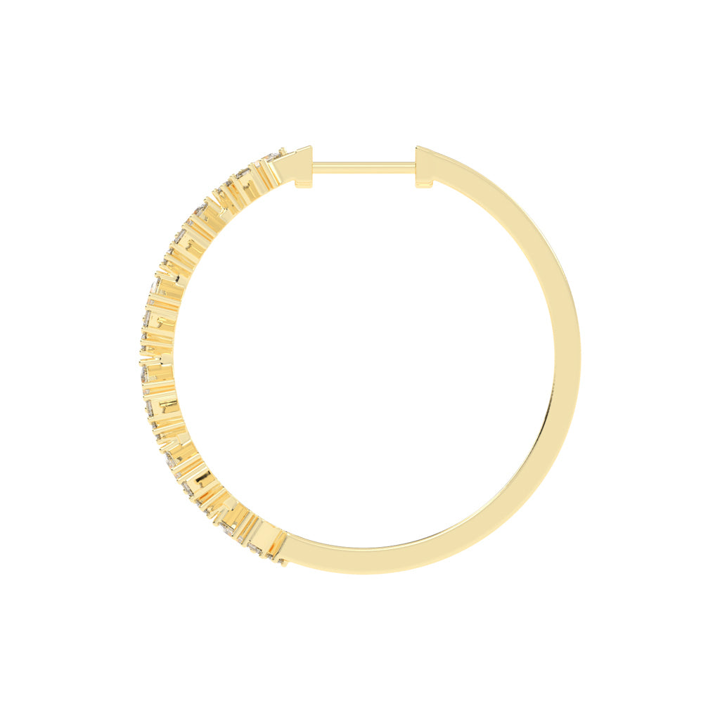 Mosaic Allure Diamond Hoops Earrings