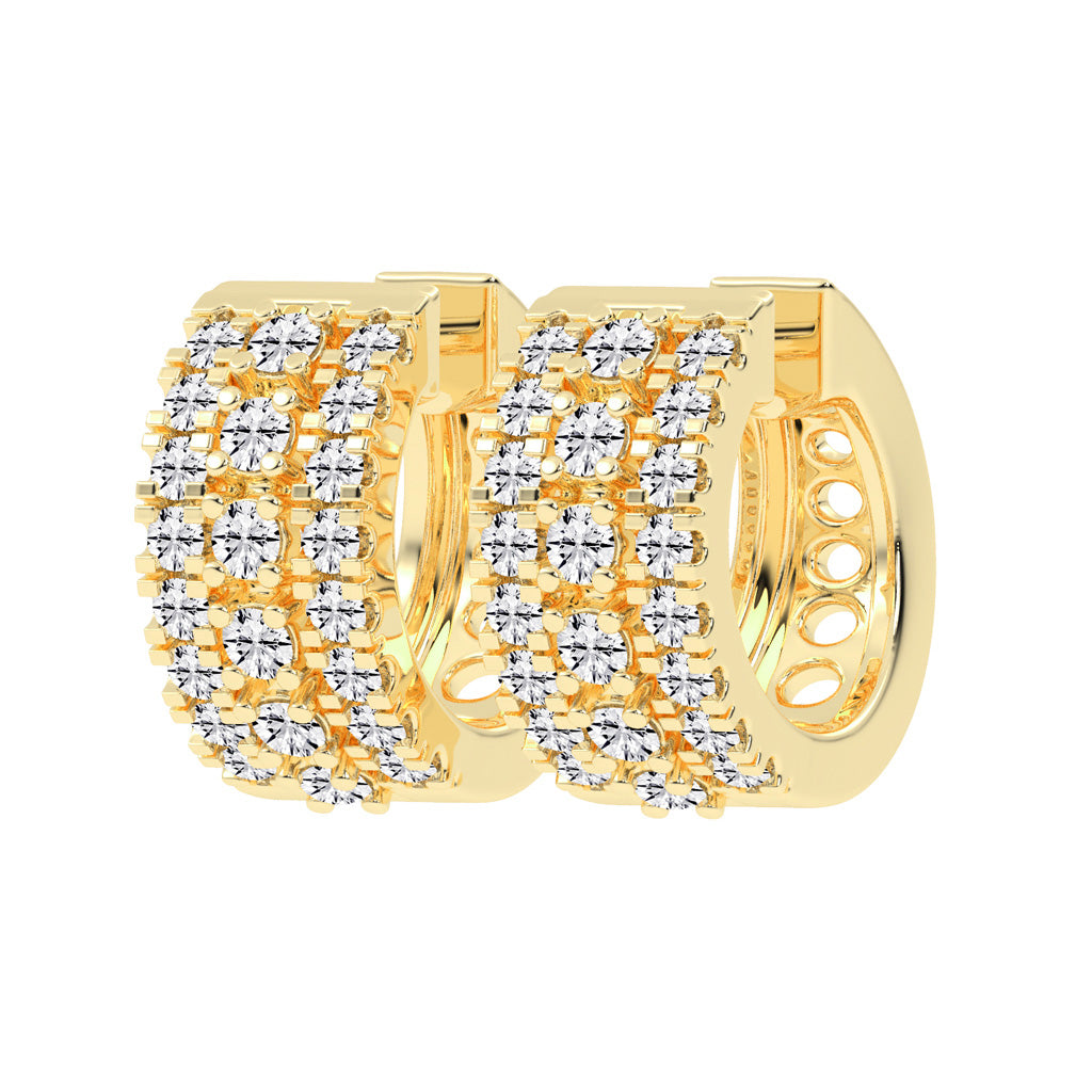 Triple Row Radiance Diamond Earrings