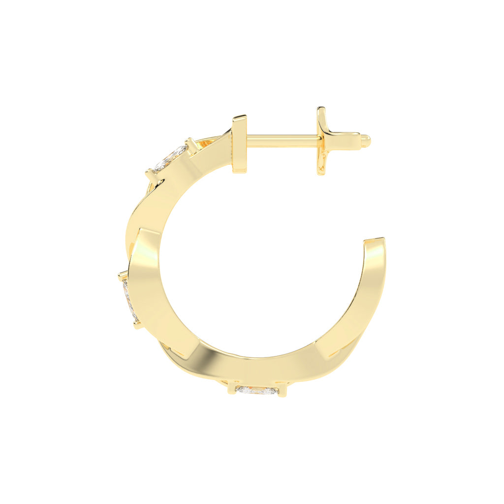 Eternal Twist Diamond Hoop Earrings