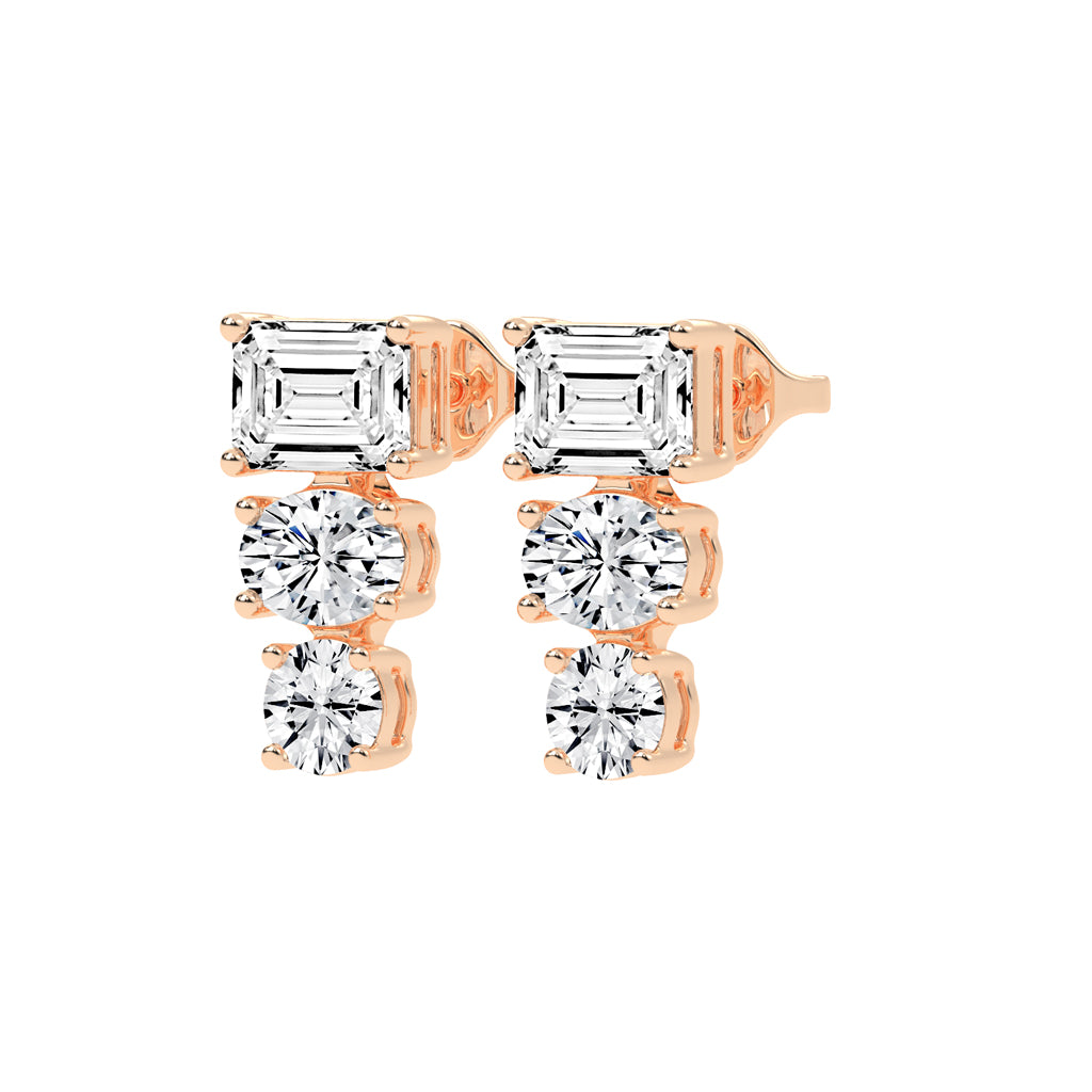 Trinity Glow Diamond Dangle Earrings