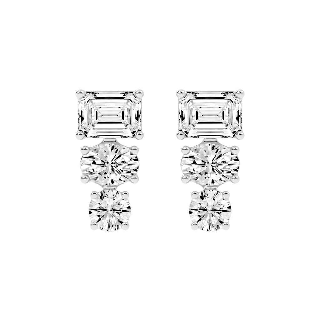 Trinity Glow Diamond Dangle Earrings