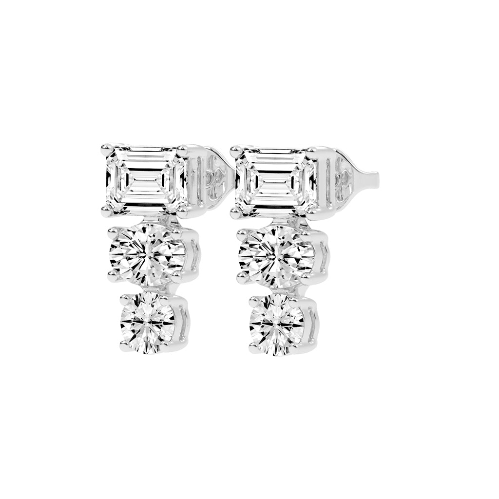 Trinity Glow Diamond Dangle Earrings