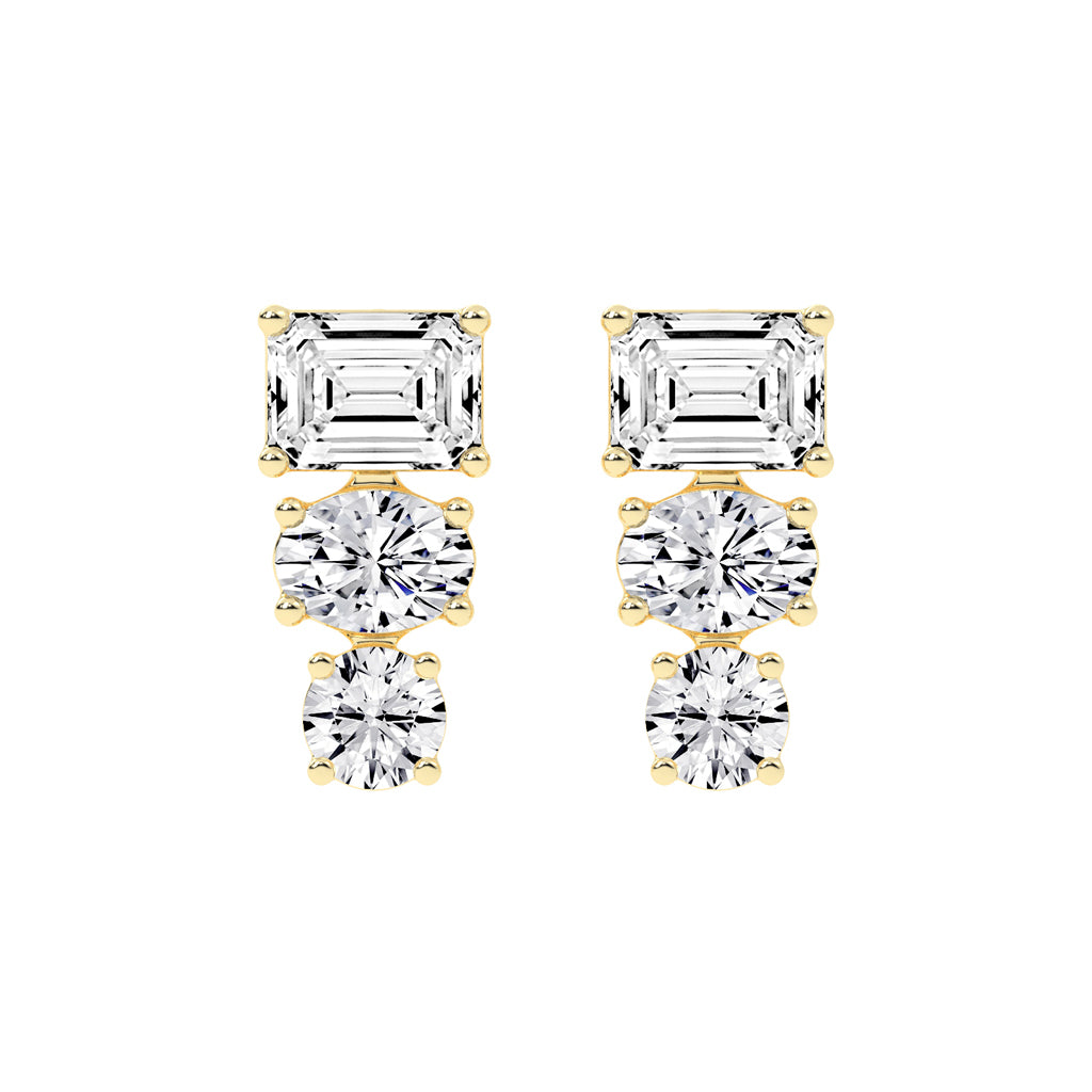 Trinity Glow Diamond Dangle Earrings