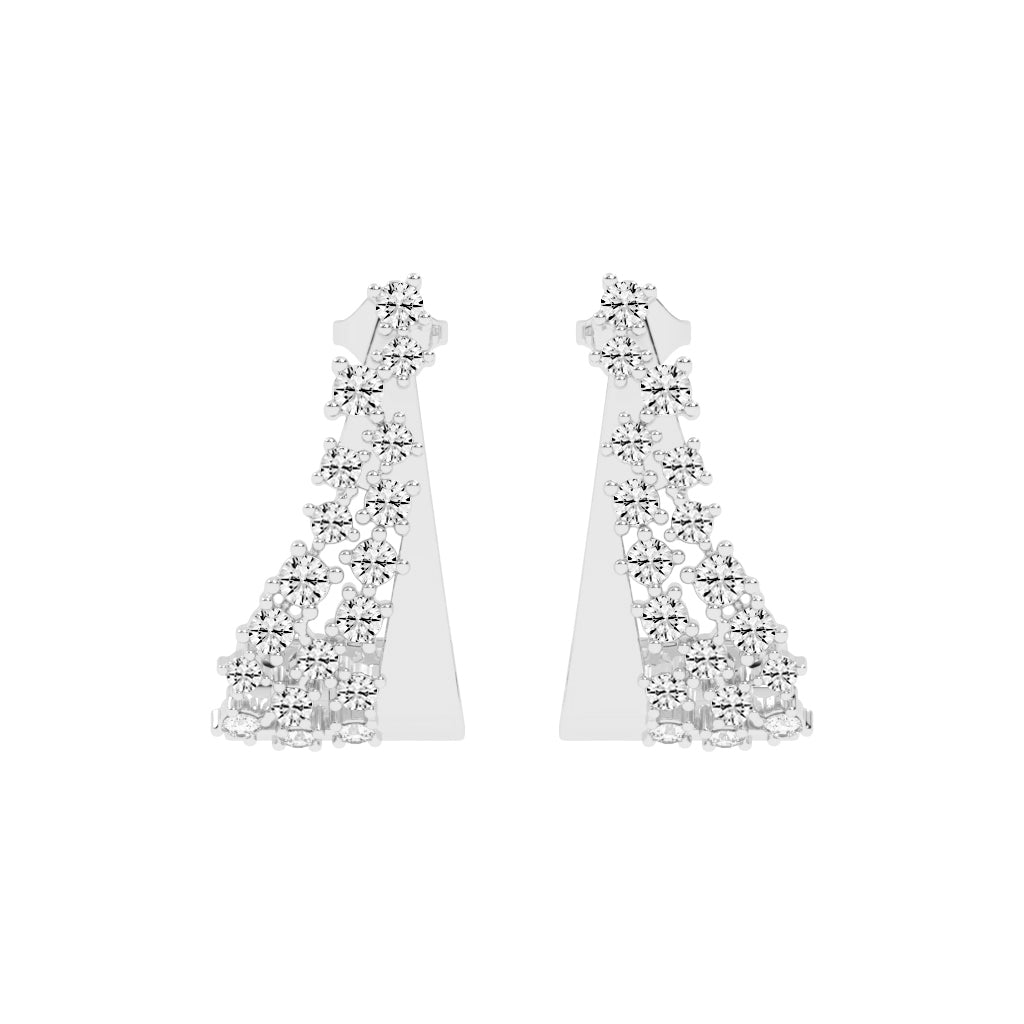 Sparkling Delta Diamond Dangle Earrings