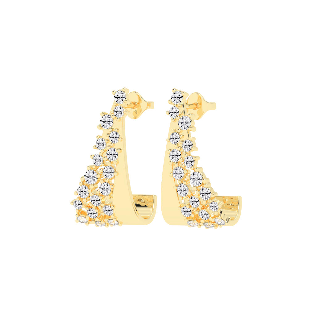 Sparkling Delta Diamond Dangle Earrings