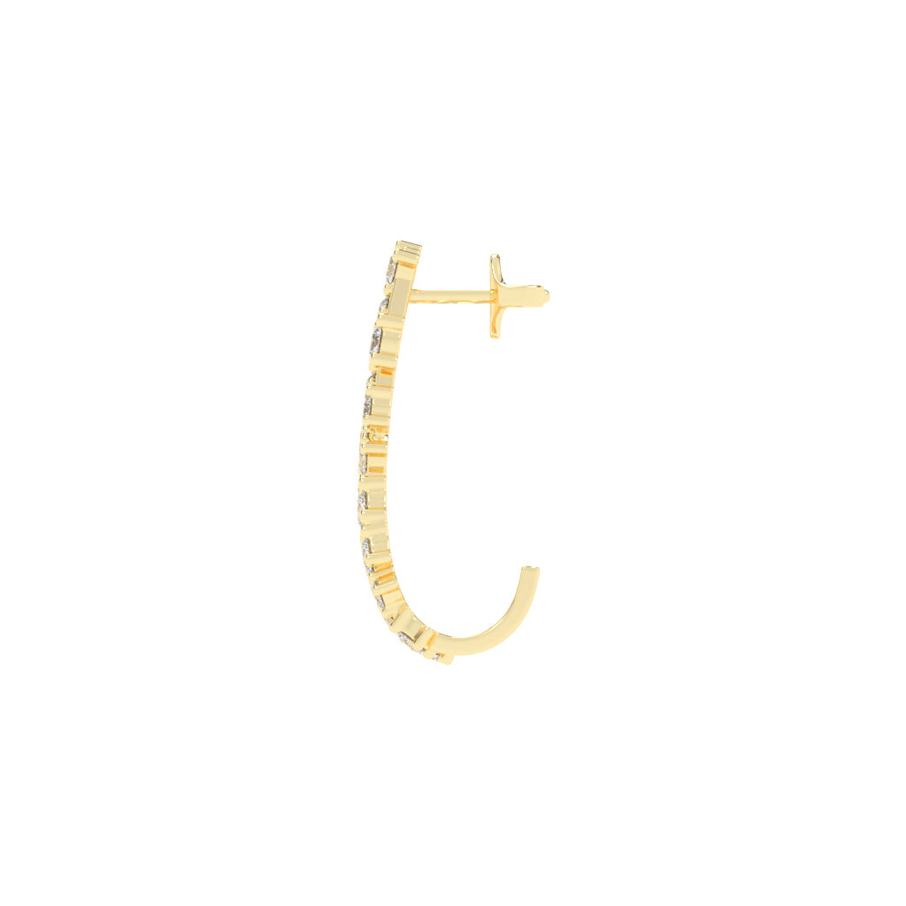 Sparkling Delta Diamond Dangle Earrings