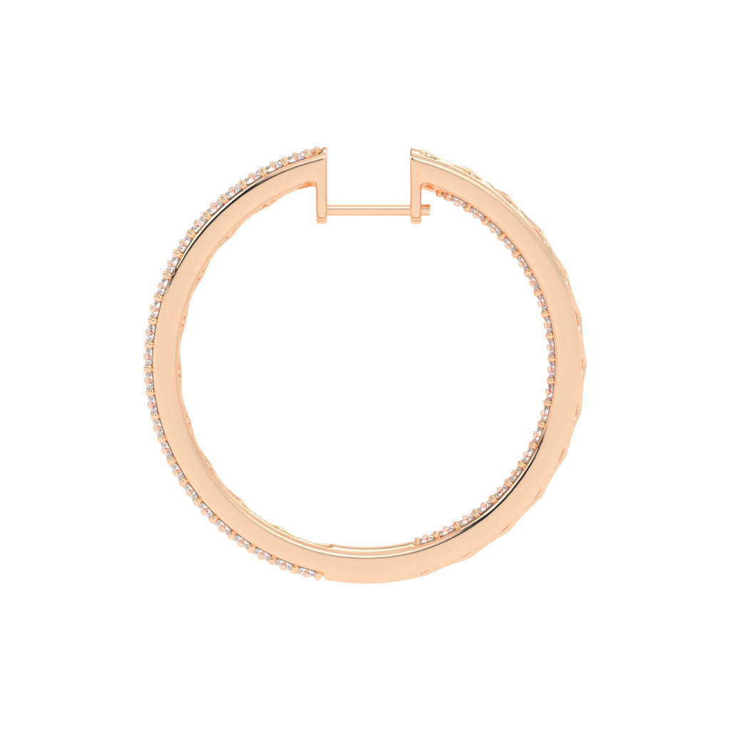 Solid Beam Diamond Bar Earrings