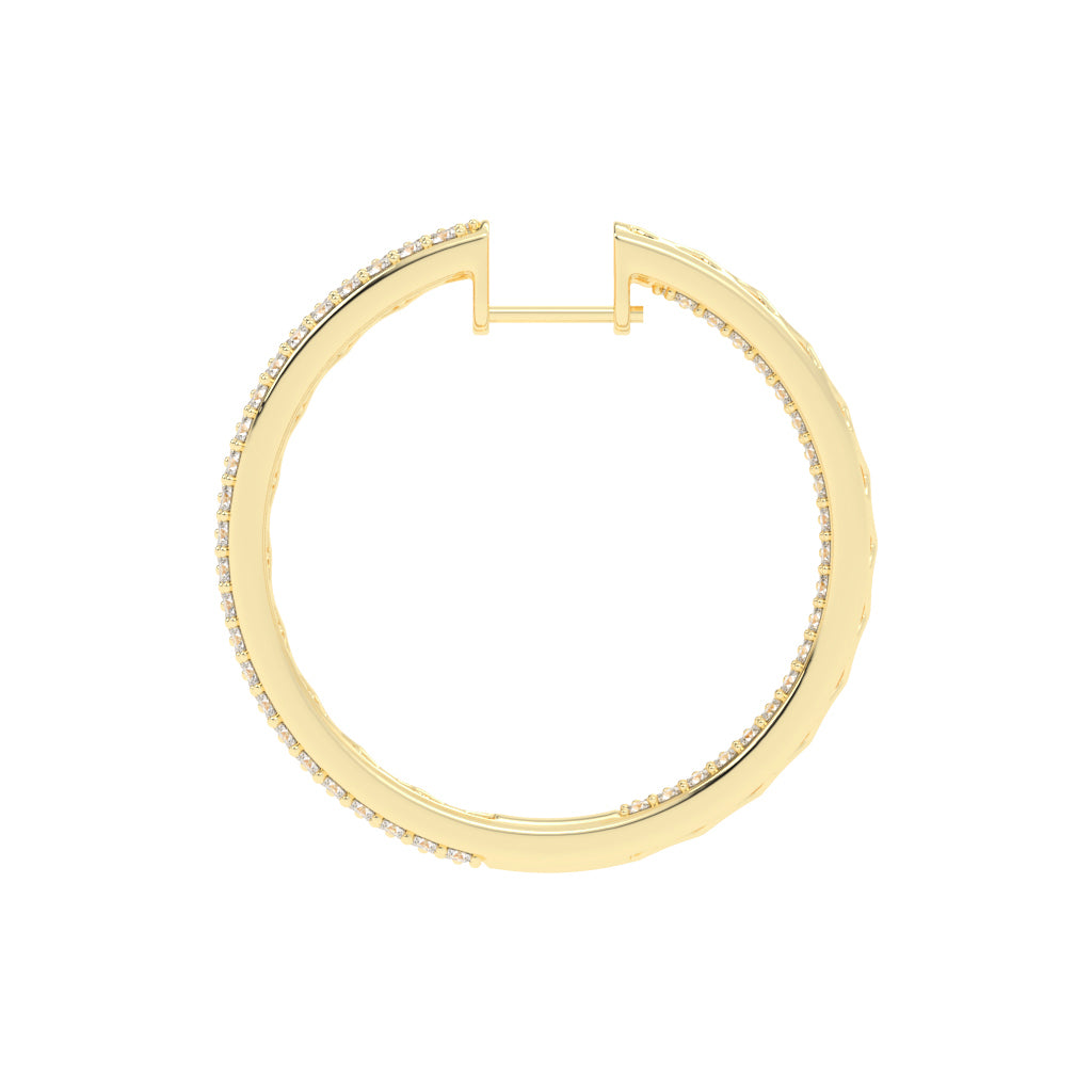 Solid Beam Diamond Bar Earrings