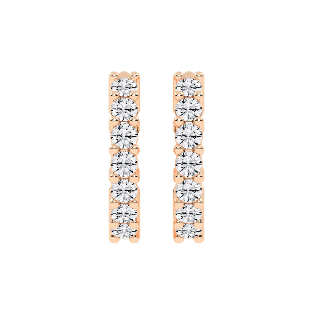 Timeless Row Diamond Bar Earrings