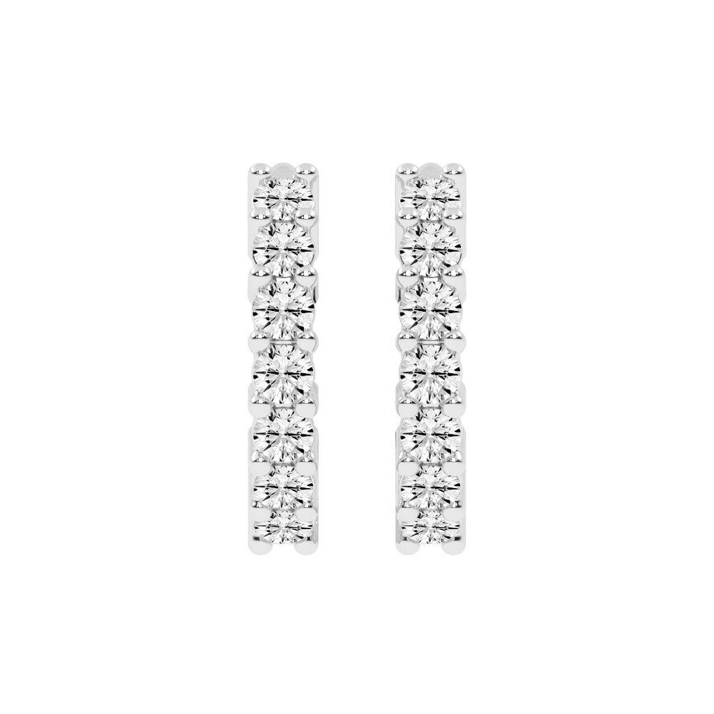 Timeless Row Diamond Bar Earrings
