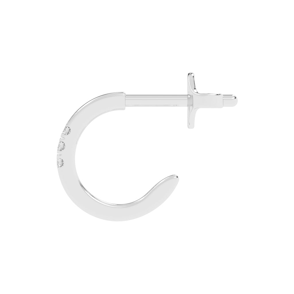 Timeless Sparkle Diamond Huggie Earrings