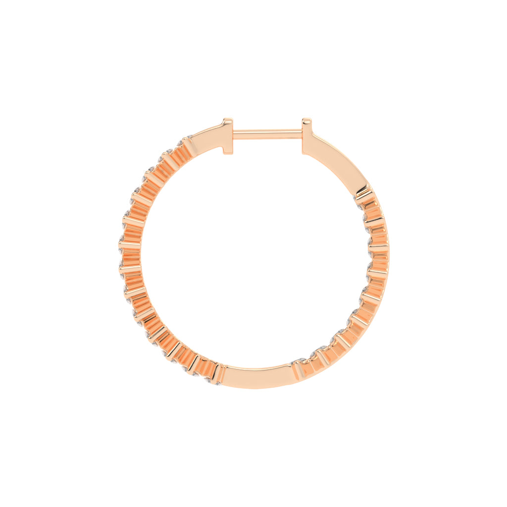 Radiance Crest Diamond Hoop Earrings