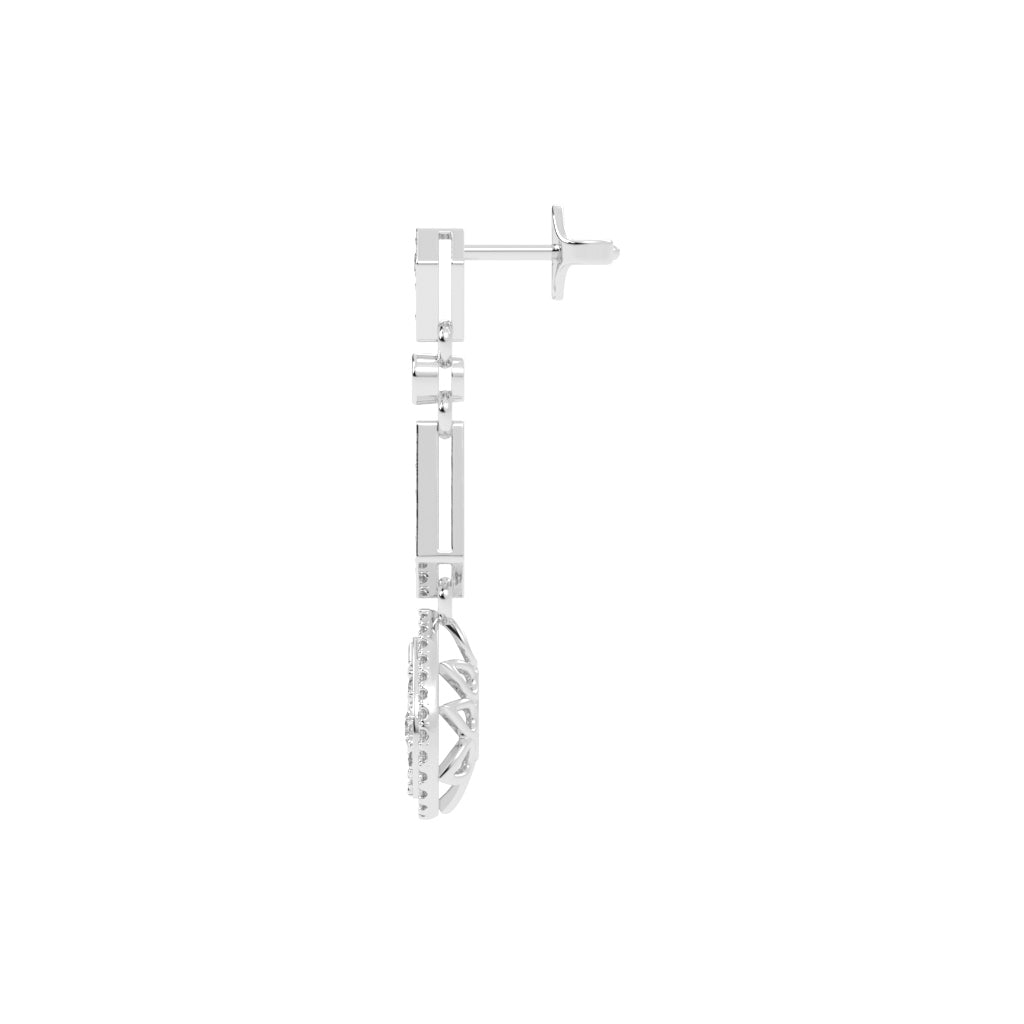 Majestic Grace Diamond Dangles Earrings