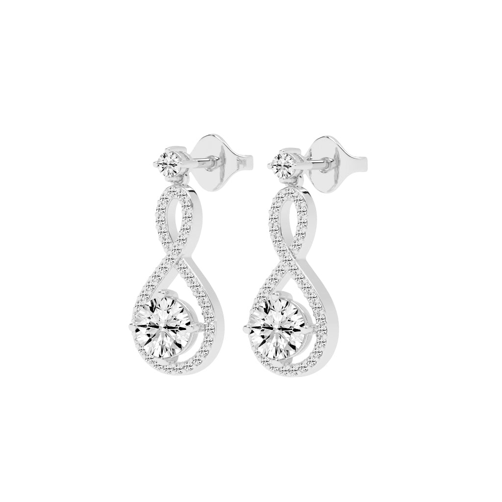 Infinity Spark Diamond Dangles Earrings