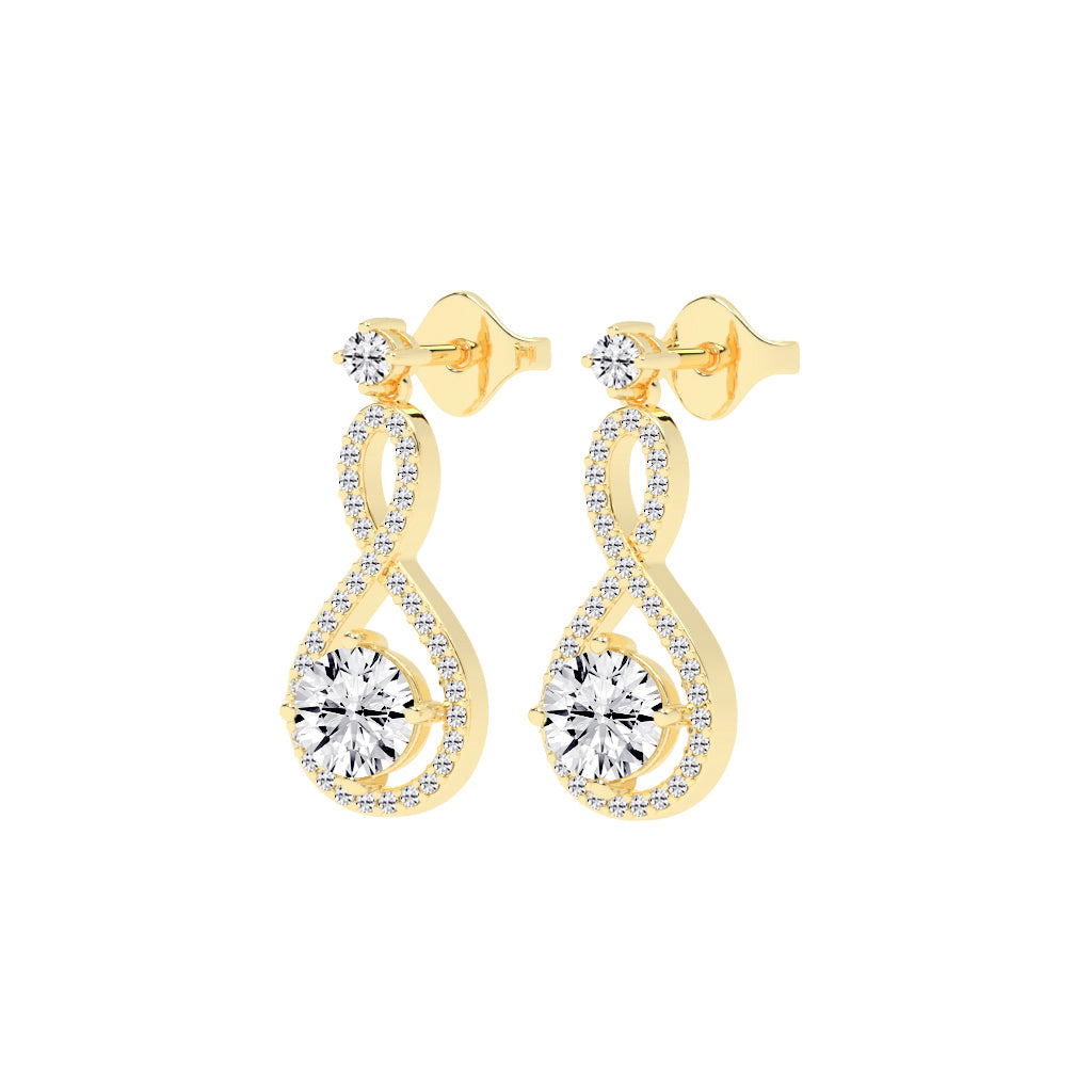 Infinity Spark Diamond Dangles Earrings