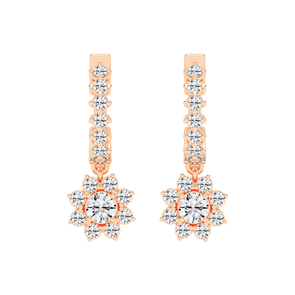 Blossom Radiant Diamond Earrings