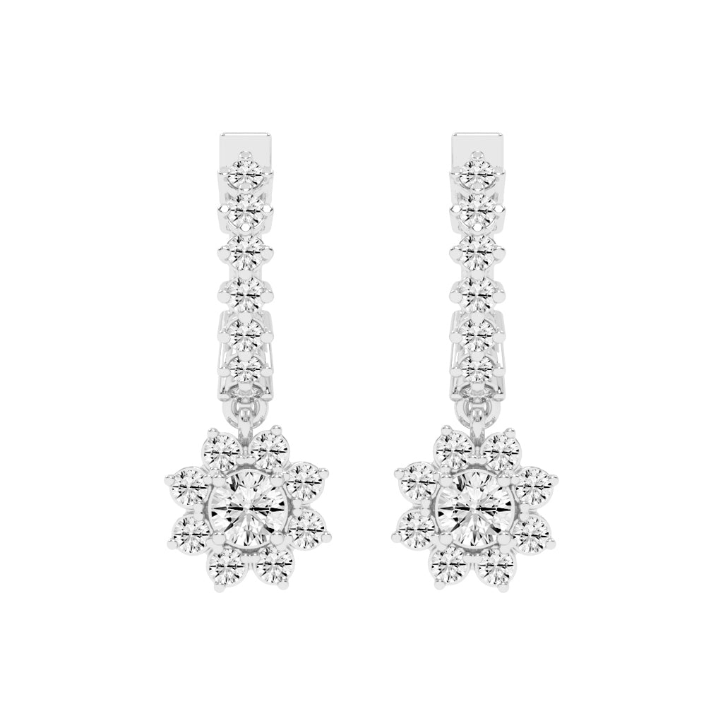 Blossom Radiant Diamond Earrings