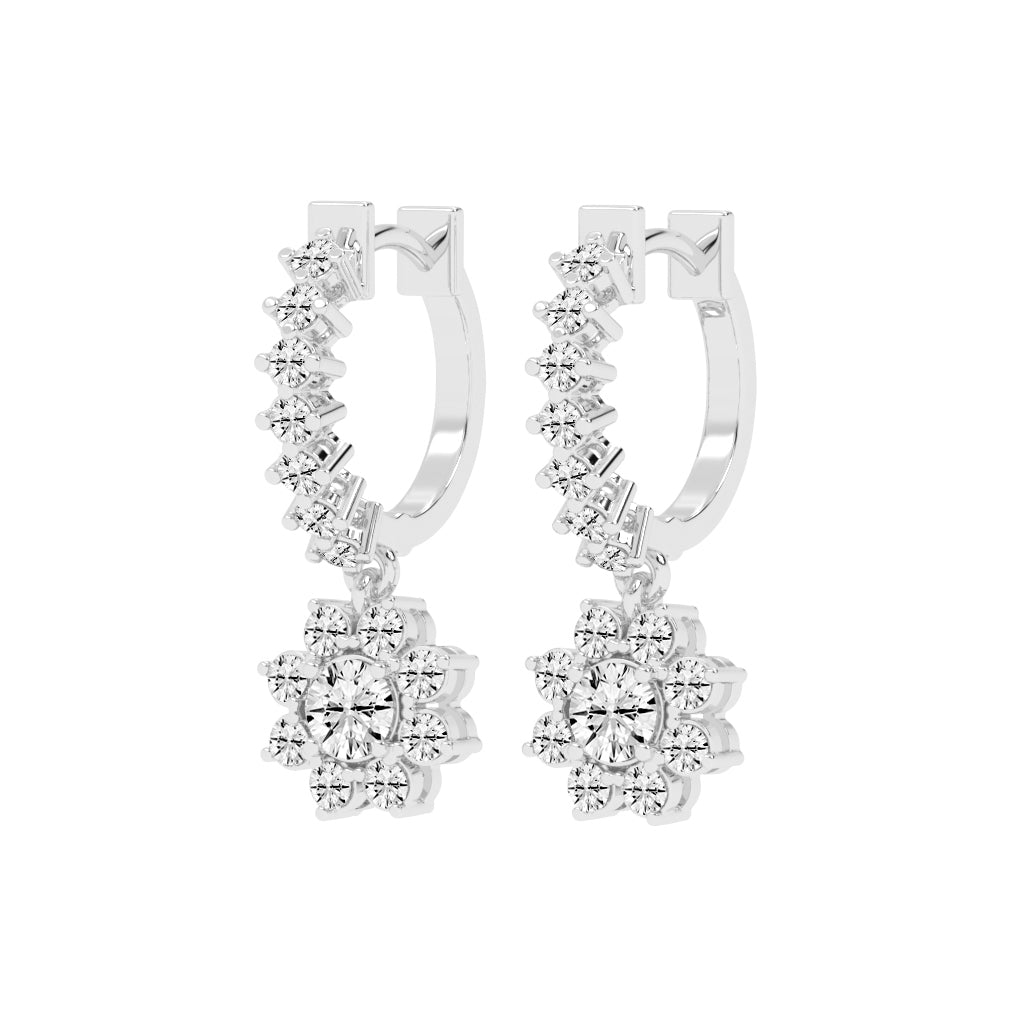 Blossom Radiant Diamond Earrings