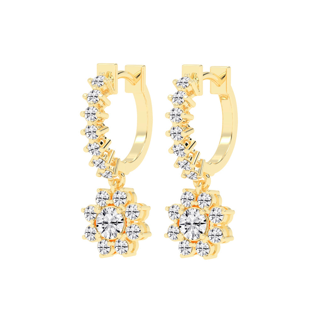 Blossom Radiant Diamond Earrings