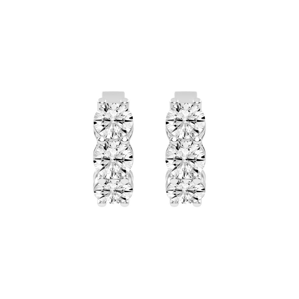 Trio Gleam Diamond Stud Earrings