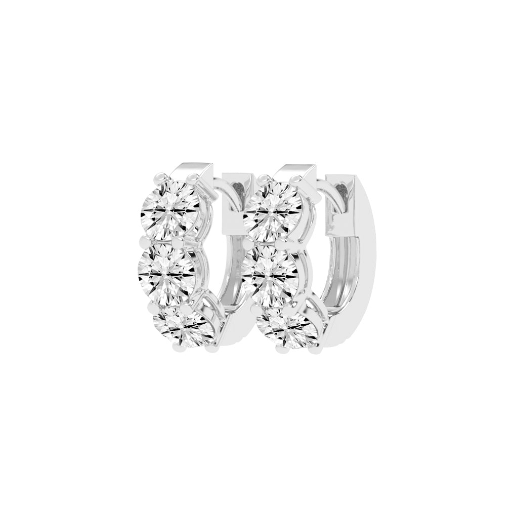 Trio Gleam Diamond Stud Earrings