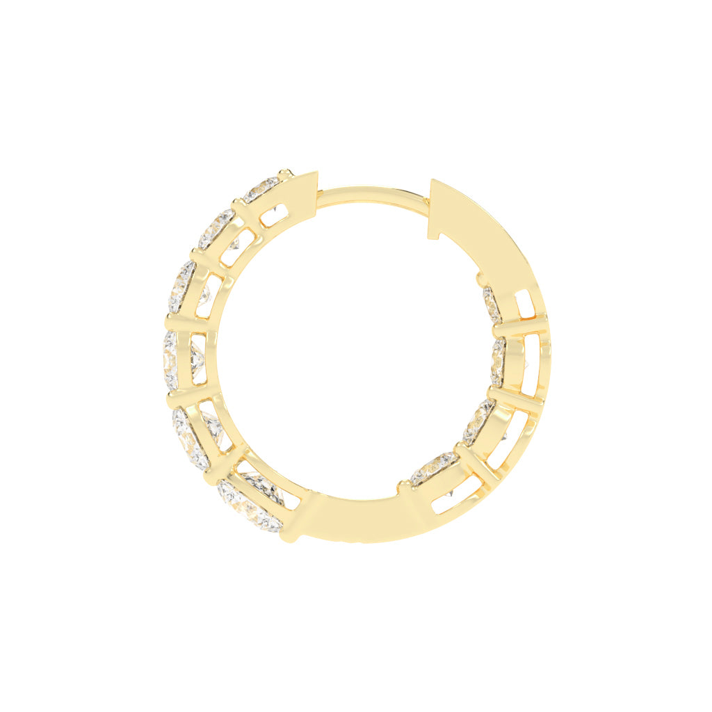 Pure Brilliance Diamond Hoop Earrings
