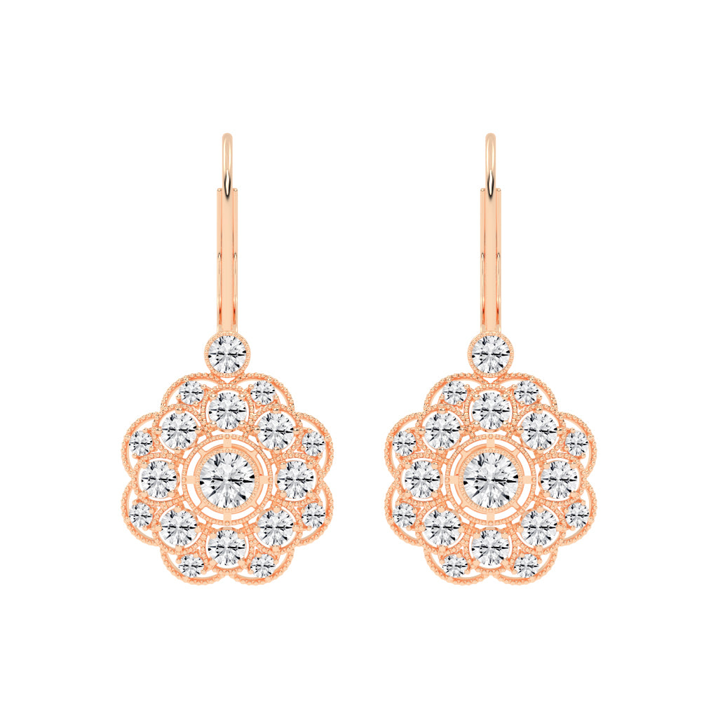 Mandala Sparkle Diamond Earrings