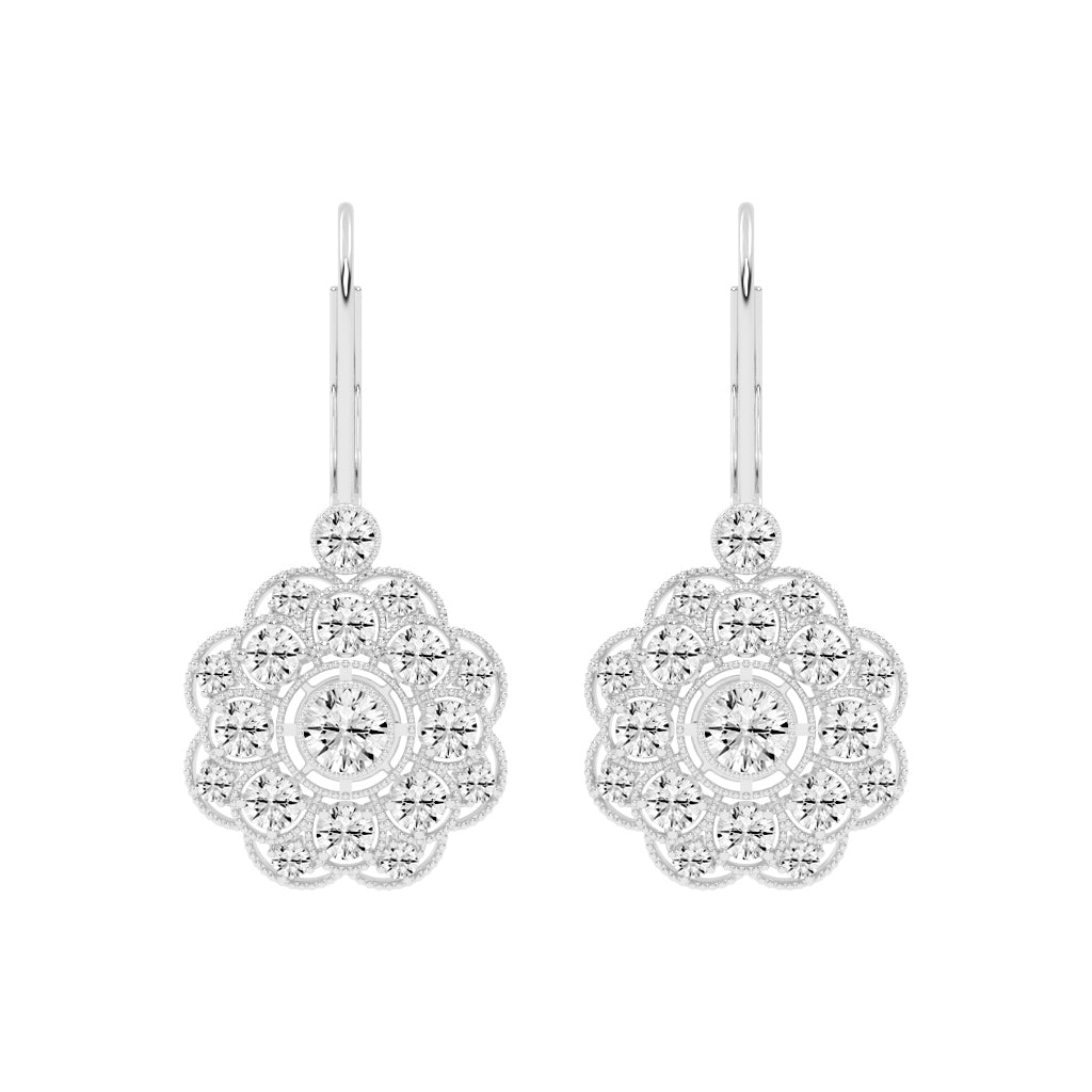 Mandala Sparkle Diamond Earrings