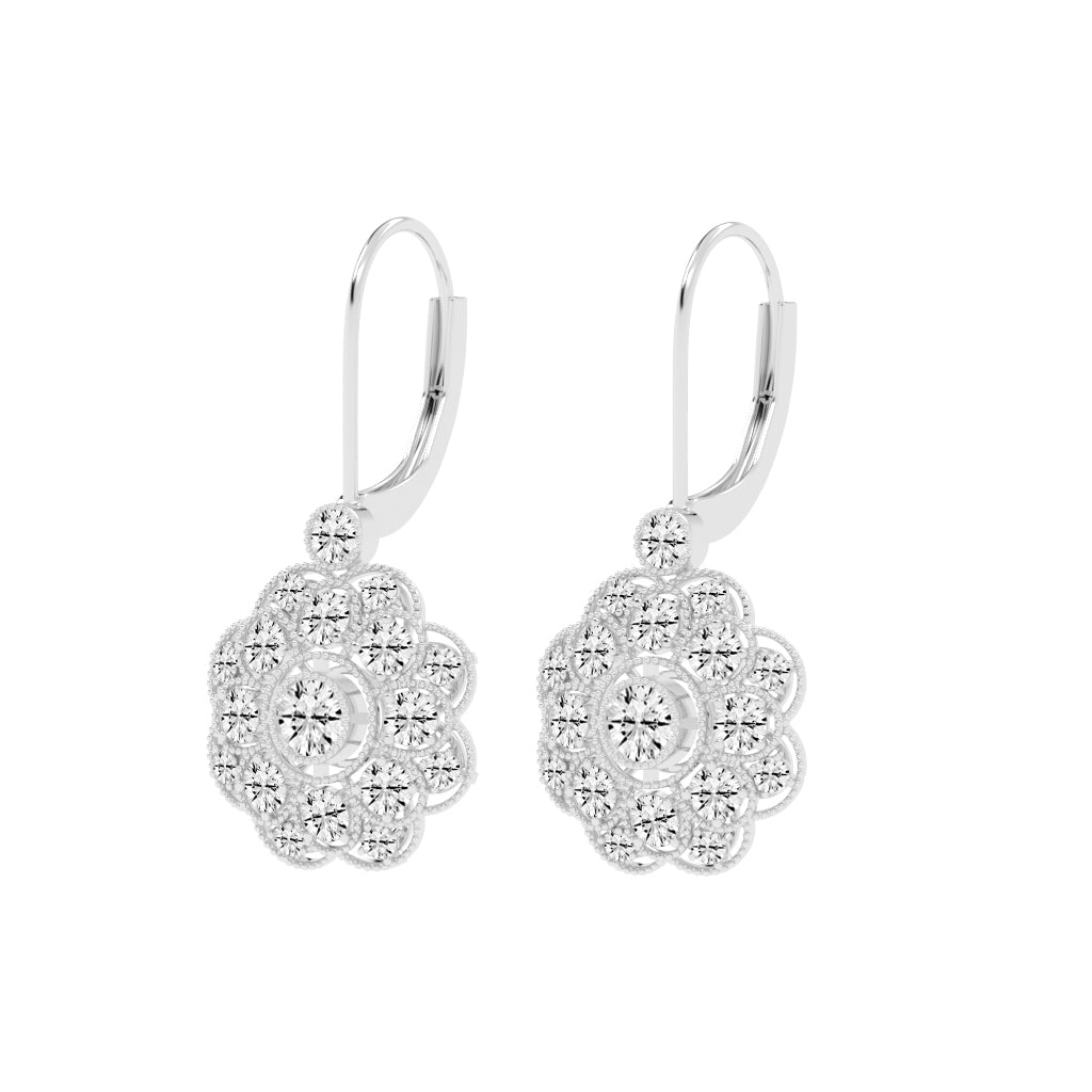 Mandala Sparkle Diamond Earrings