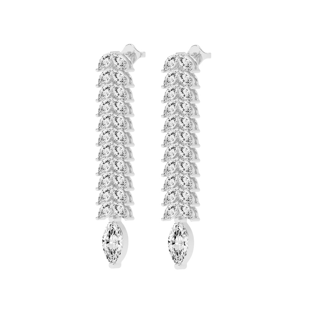Cascading Marquise Shimmer Earrings