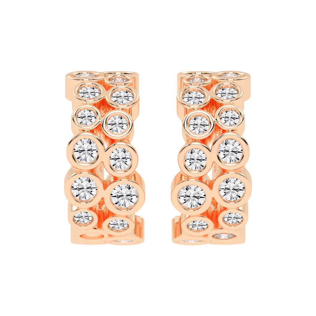 Bubble Brilliance Hoop Earrings