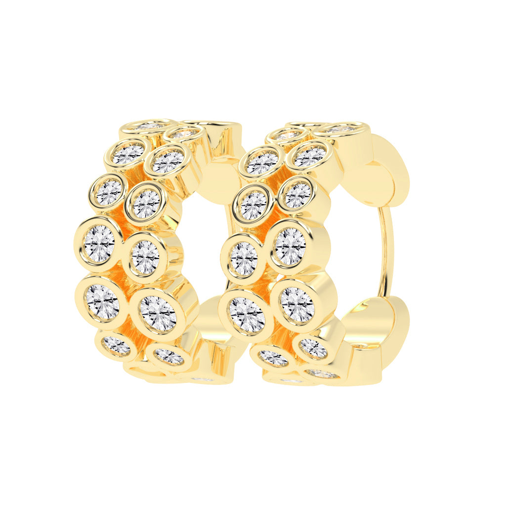 Bubble Brilliance Hoop Earrings