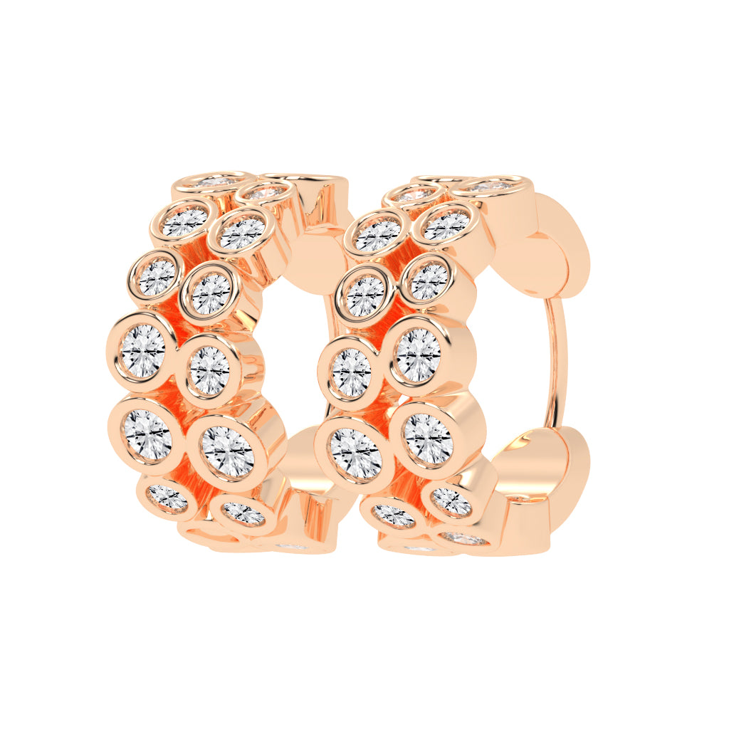 Bubble Brilliance Hoop Earrings