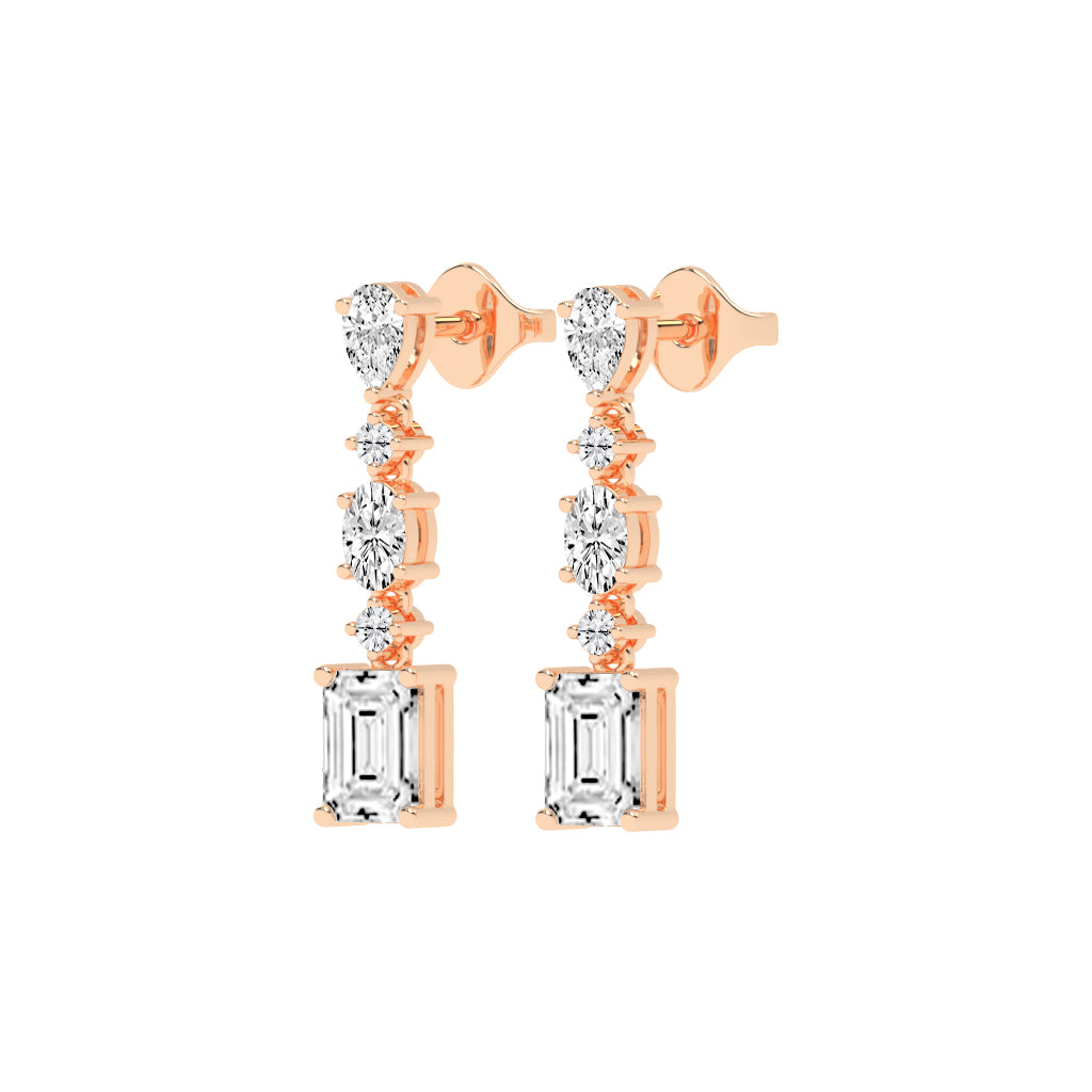 Multi-Cut Dazzle Dangler Earrings