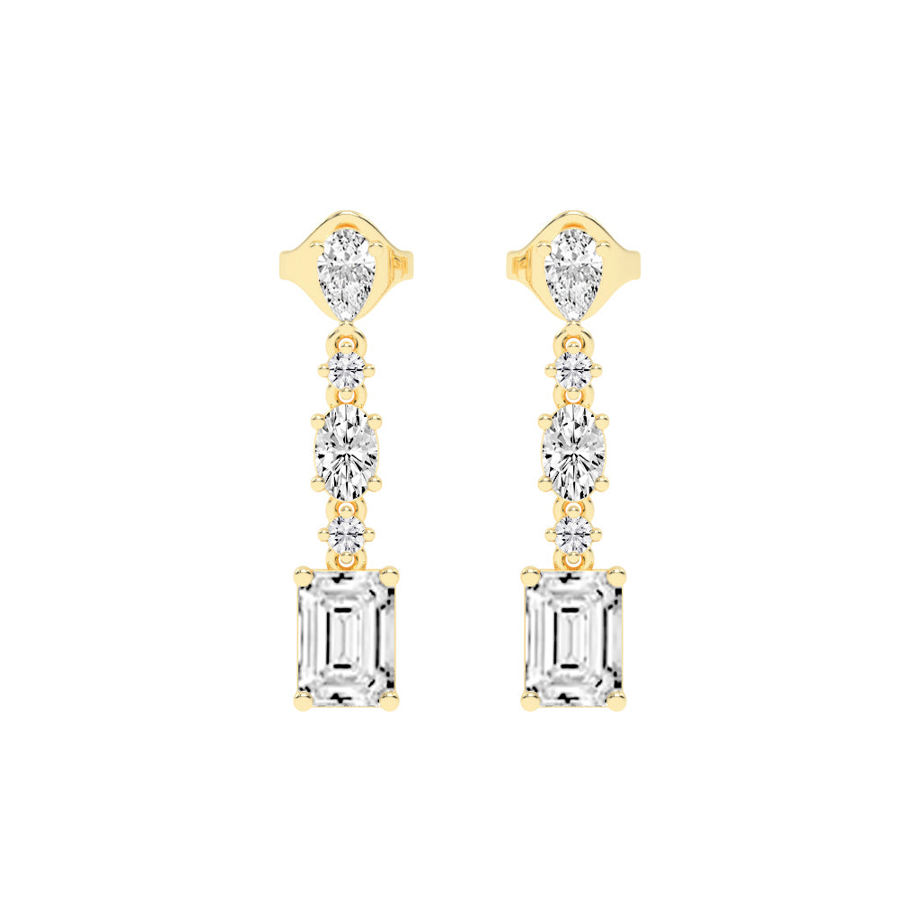 Multi-Cut Dazzle Dangler Earrings