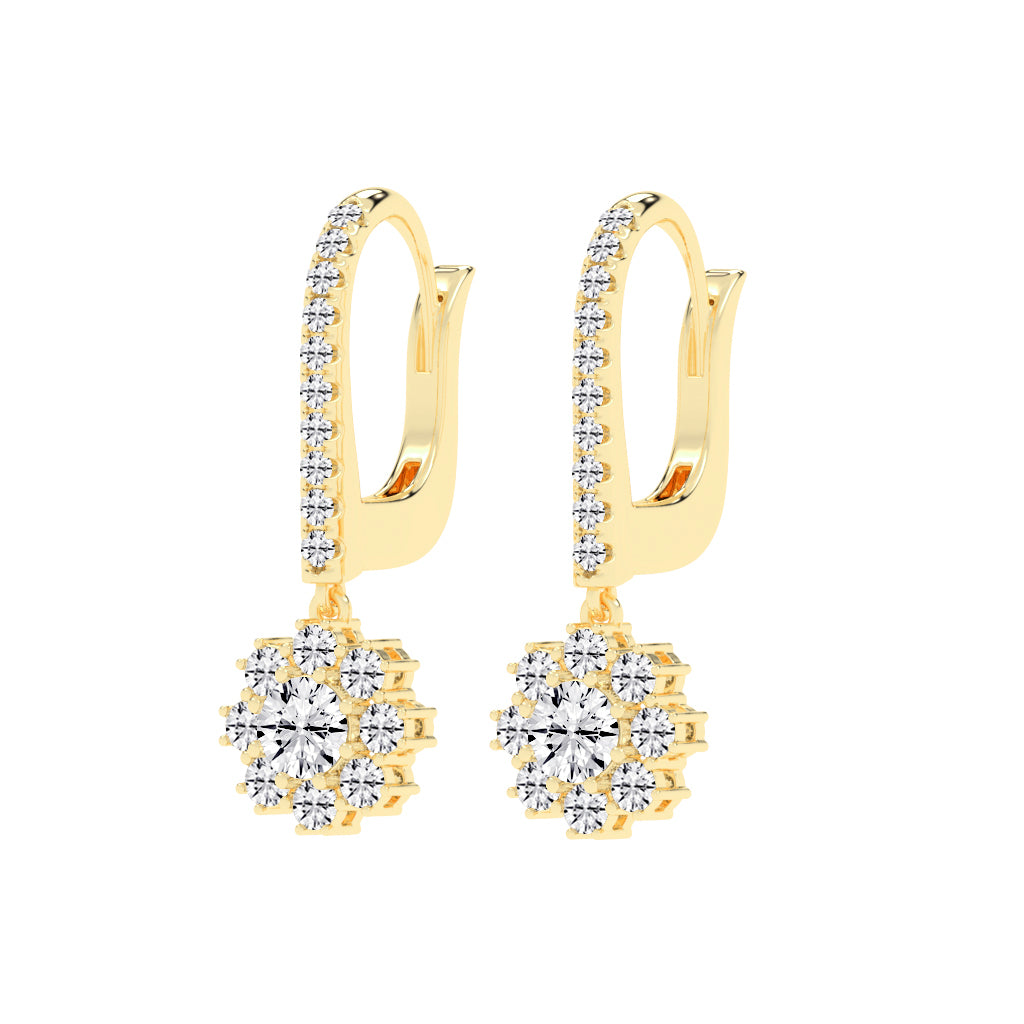 Luxline U-Hoop with Blossom Dangle