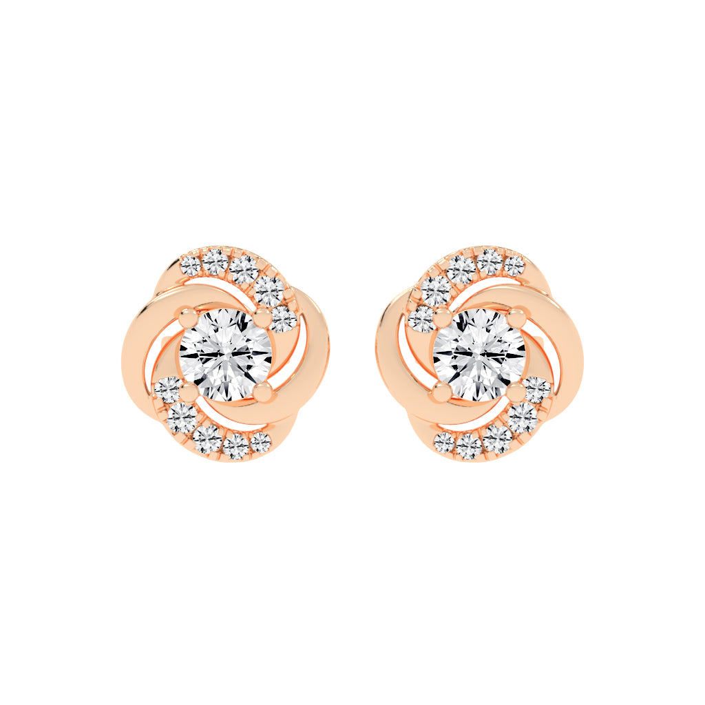 Swirl Shinelle Stud Earrings