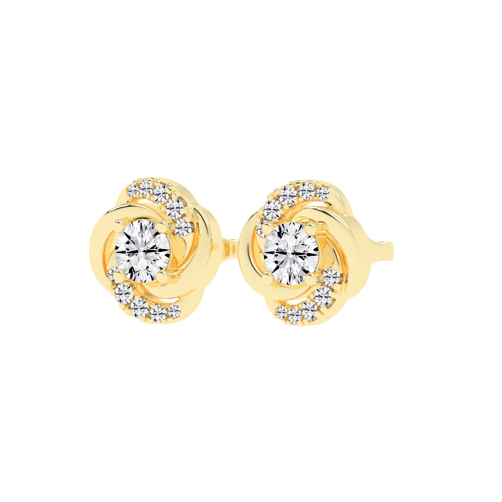 Swirl Shinelle Stud Earrings