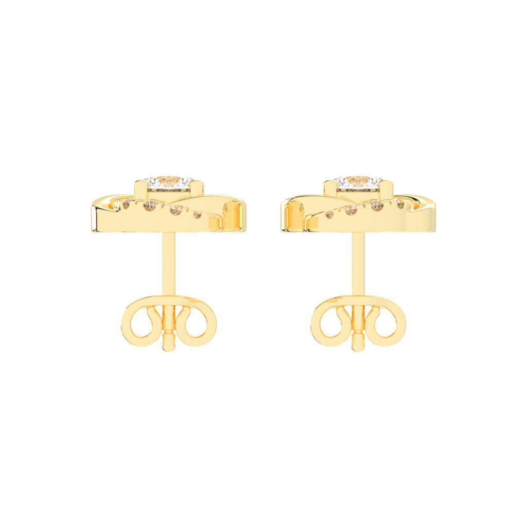 Swirl Shinelle Stud Earrings