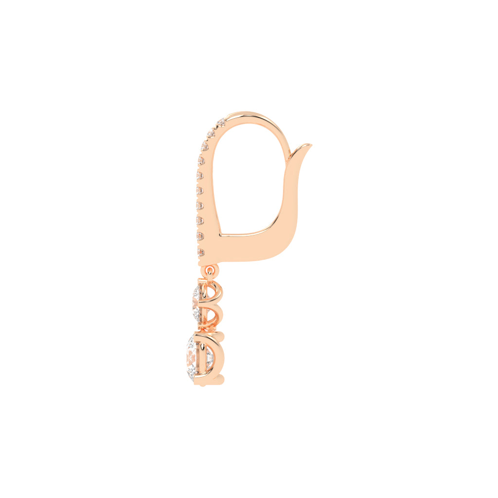 Sparkline U-Hoop Double Drop Earrings
