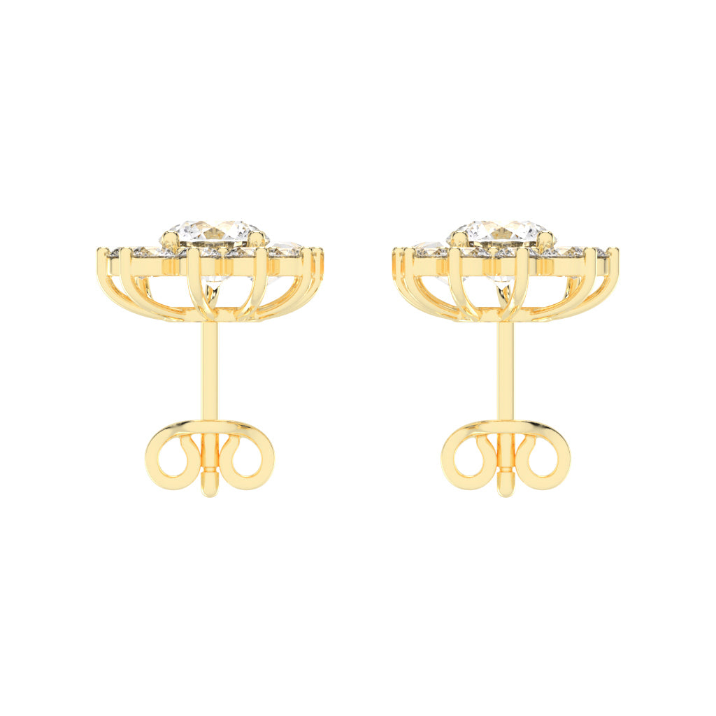 Floral Cluster Stud Earrings