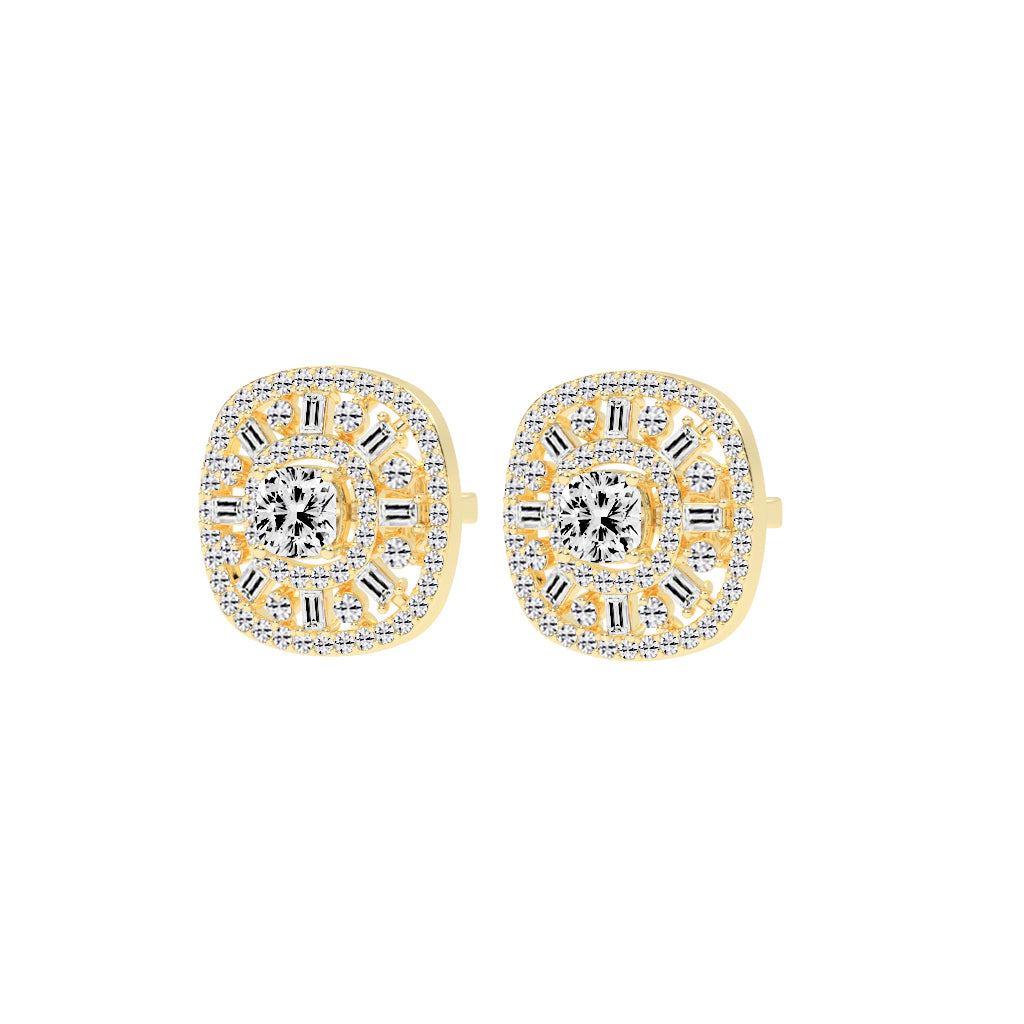 Dazzline Cushion Stud Earrings