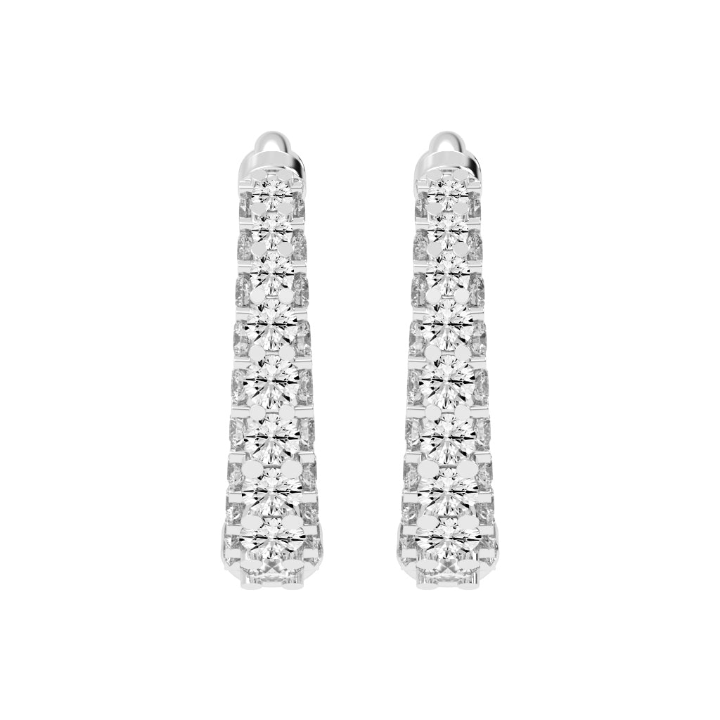 Double Row Pave Aura Hoops