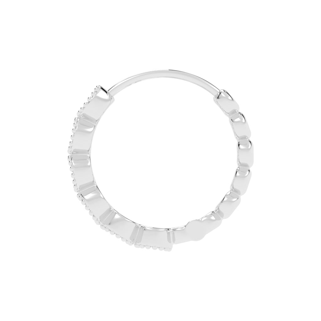 Milgrain Bezel Sway Hoops