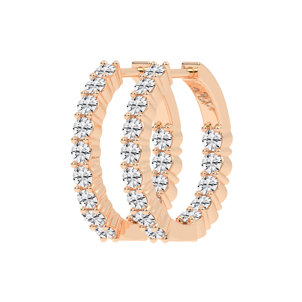 Triple Row Pave Glow Hoops