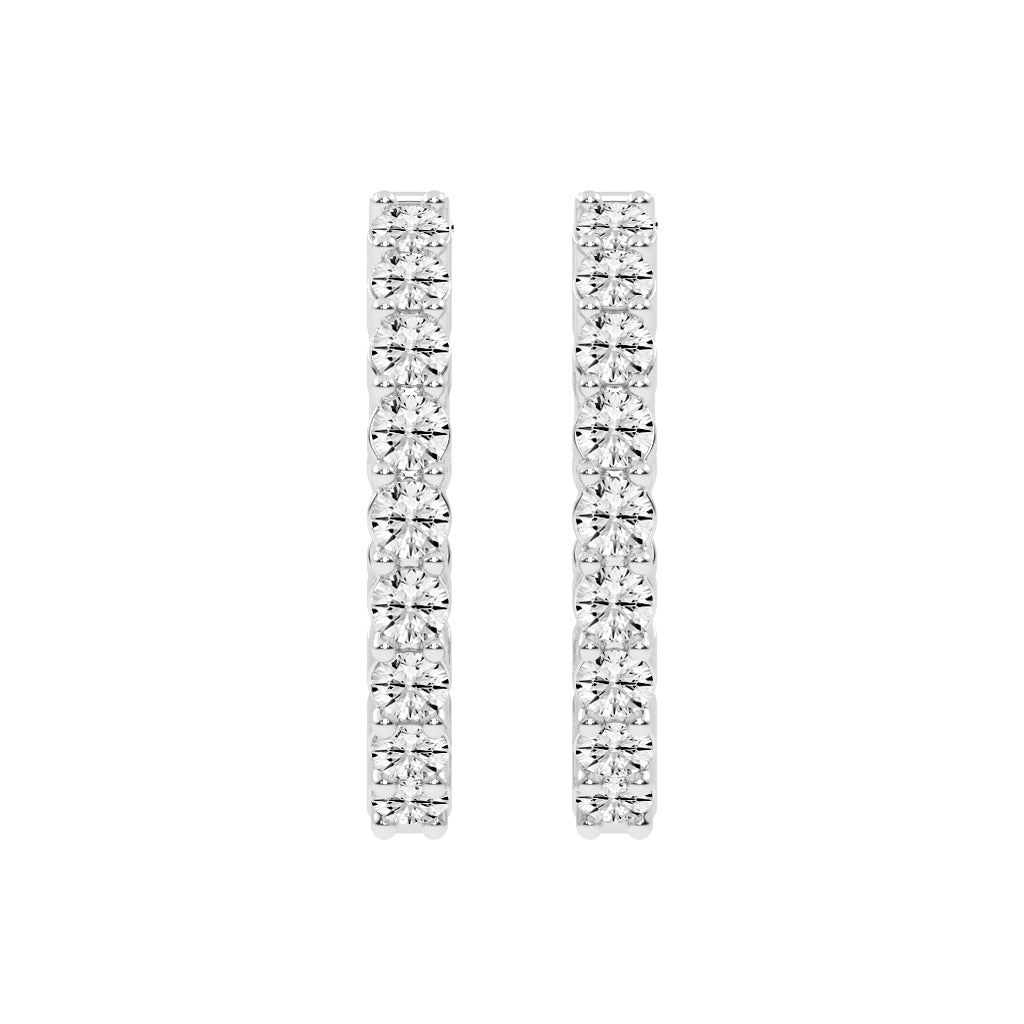 Triple Row Pave Glow Hoops