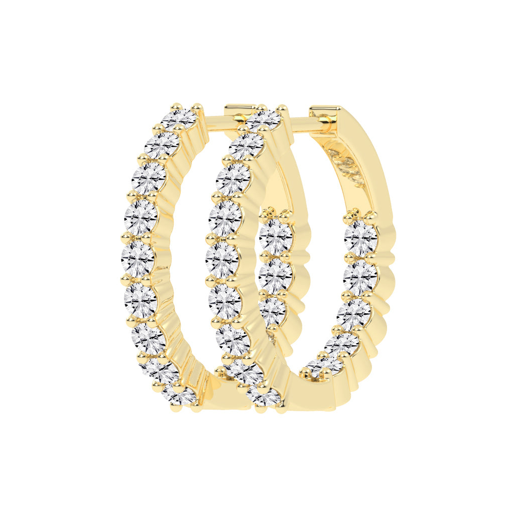 Triple Row Pave Glow Hoops