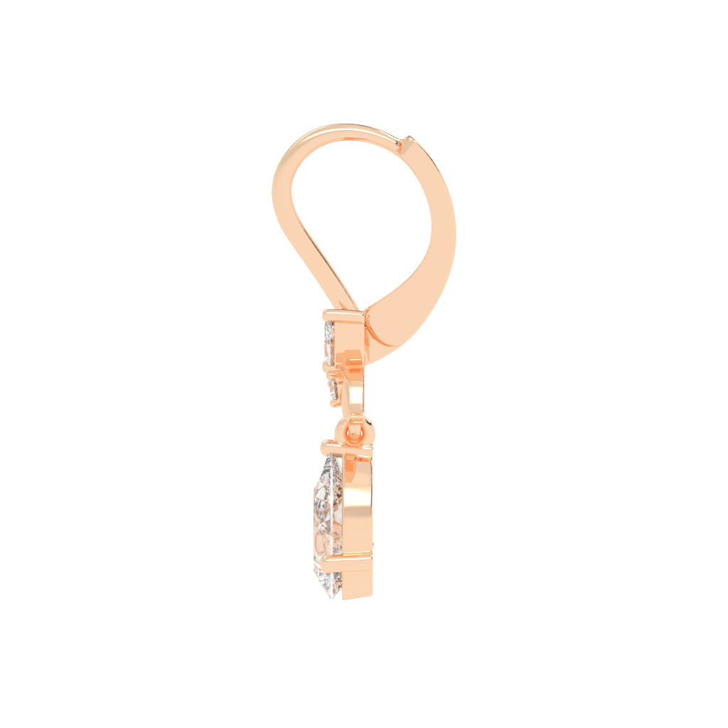 Floral Pear Drop Earrings